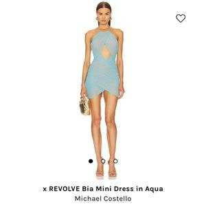 Bia Mini Dress in Aqua